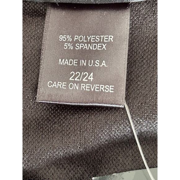 Ashley Stewart Top 22/24 Black Triple Ruffle Peplum Stretch Knit Long Sleeve - Picture 7 of 11